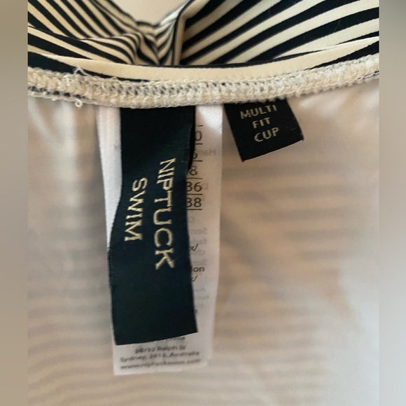 Niptuck Swim, Off-white & Black Stripe, One Piece. Never Worn.  Size US6 CAN8 - Picture 13 of 14